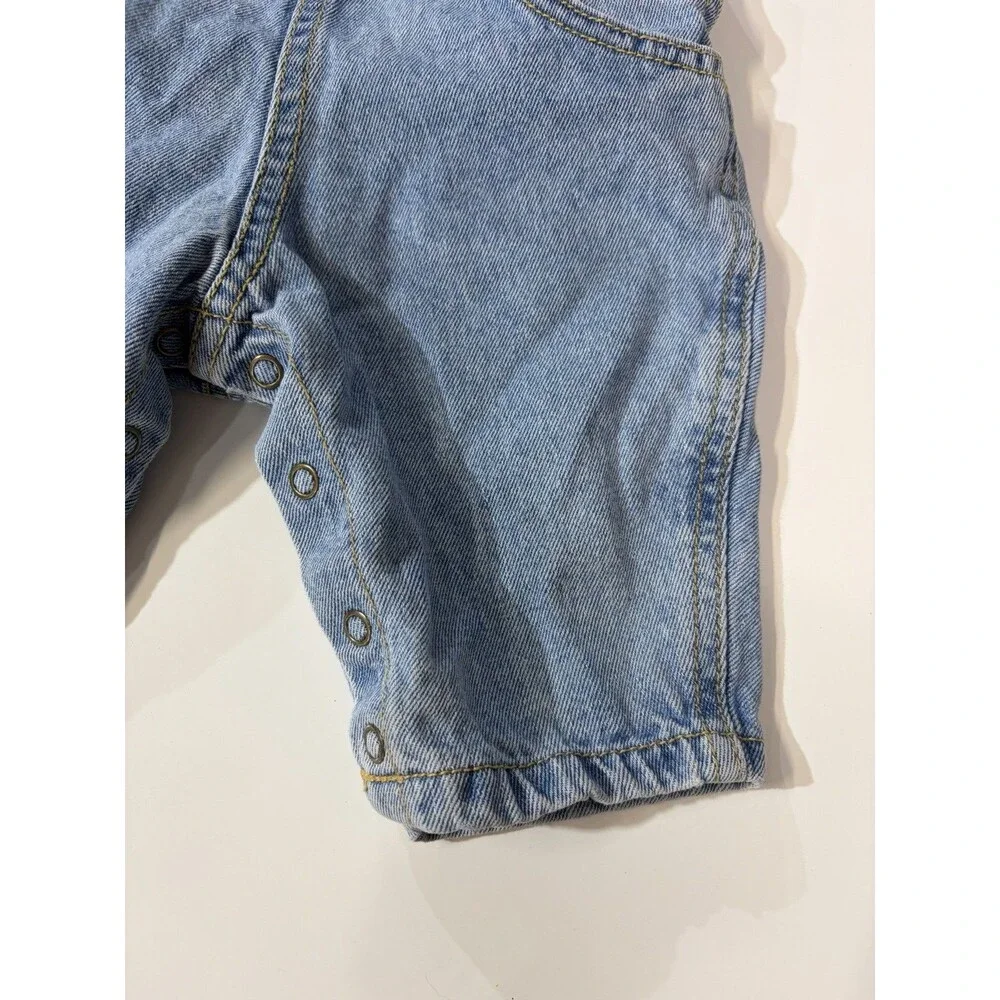 90’s Vintage Blue Denim Guess Overalls Made In USA Size 3m
